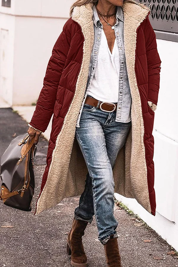 LM | Trendy jacket with hood and accent collar