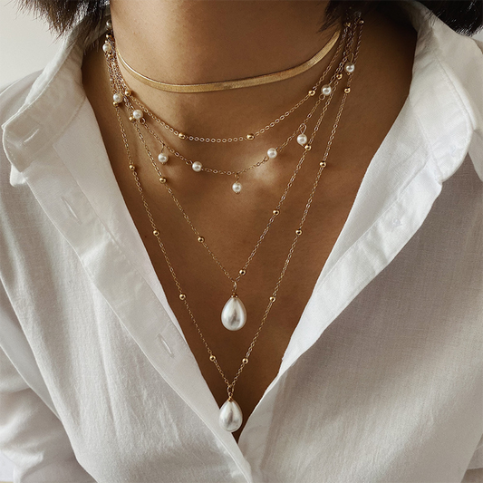 Simplicity Geometric Patchwork Necklaces