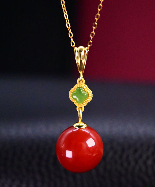Diy Red Sterling Silver Jade Agate Drop Earrings