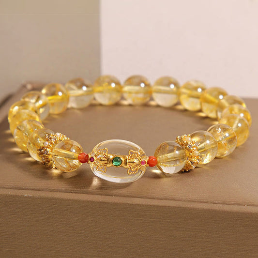 8mm Golden Rutilated Quartz Spiritual Bracelet for