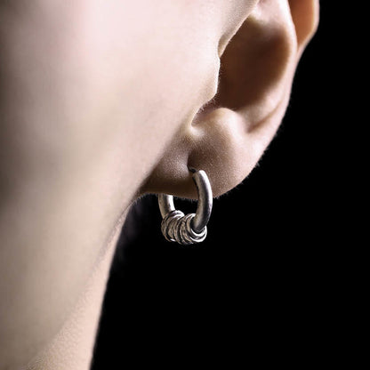 925 Sterling Silver Hand-hammered Protection Spiritual Earrings
