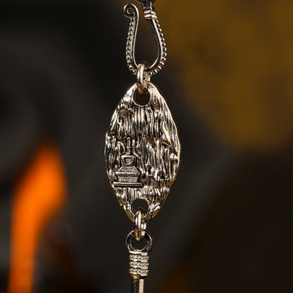 925 Sterling Silver Zakiram Goddess of Wealth Blessing Necklace