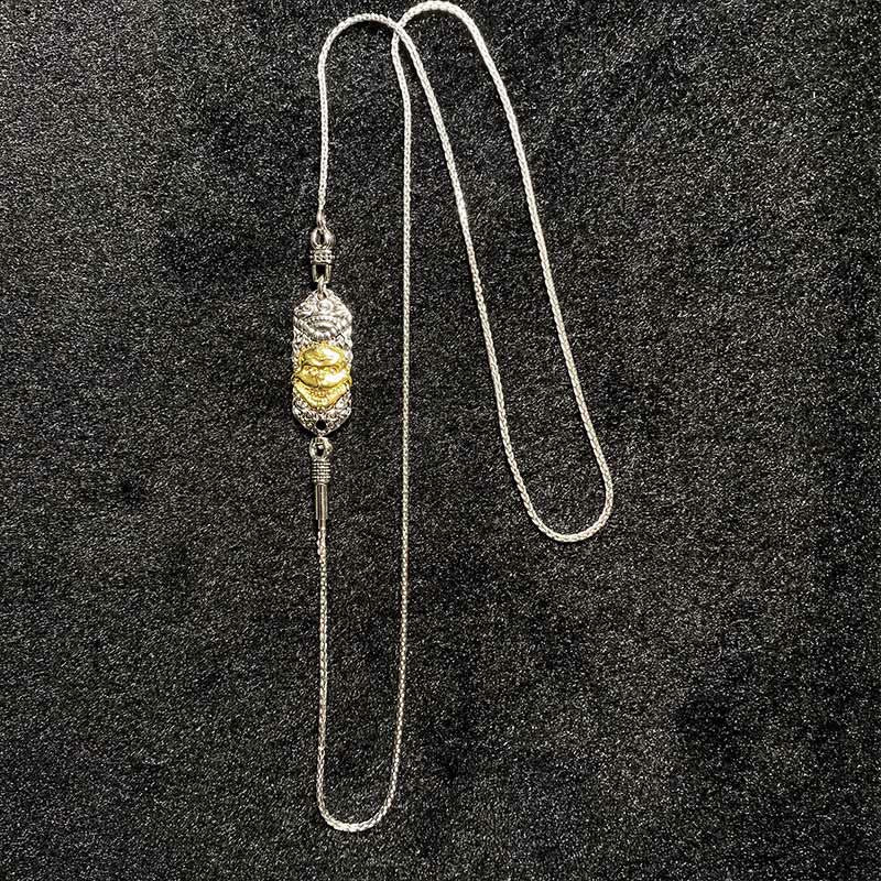 925 Sterling Silver Zakiram Goddess of Wealth Blessing Necklace