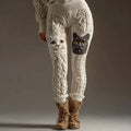 Women's Cute Cat Knitted Warm Knitted Leggings elevenforest