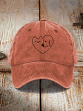 Comstylish Unisex Casual Pet Dog And Cat Print Washed Hat