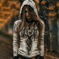 Comstylish Women's Tribal Viking Tree Of Life Totem Casual Hoodie