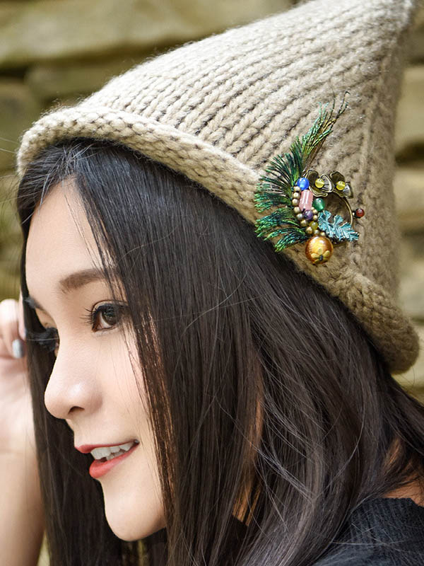 Peacock Feather Brooch