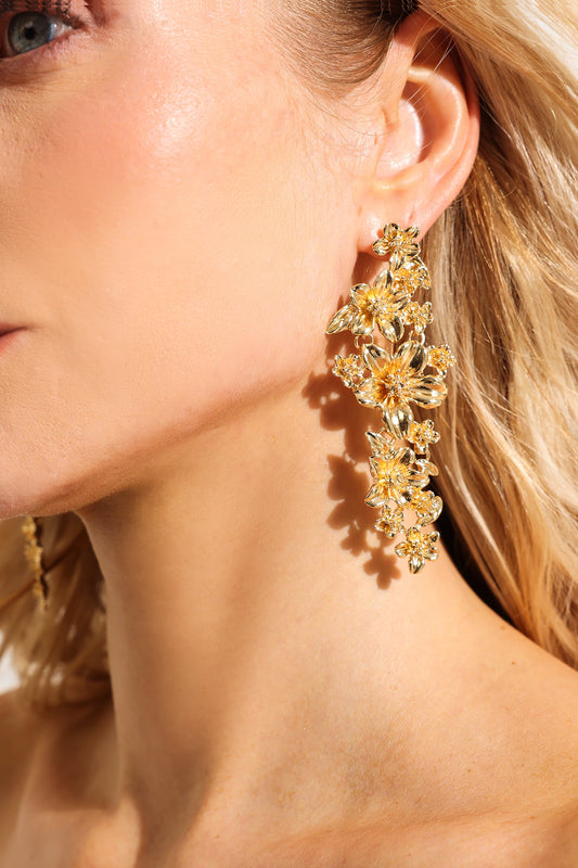Gold Metal Stud Earrings