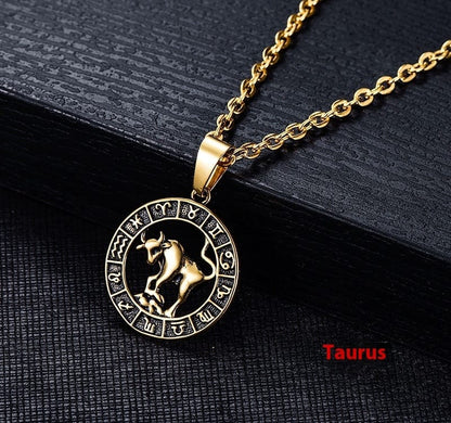 Celestial Zodiac Amulet Necklace