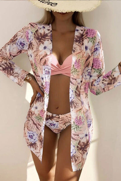 Juana® | Tropical Print Wrap Underwire Bikini With Cover-up