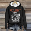 Women's Cute Kitty Biscuits Bakery Print Hoodie elevenforest