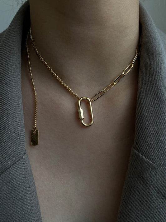 Color Geometry Necklace Accessories