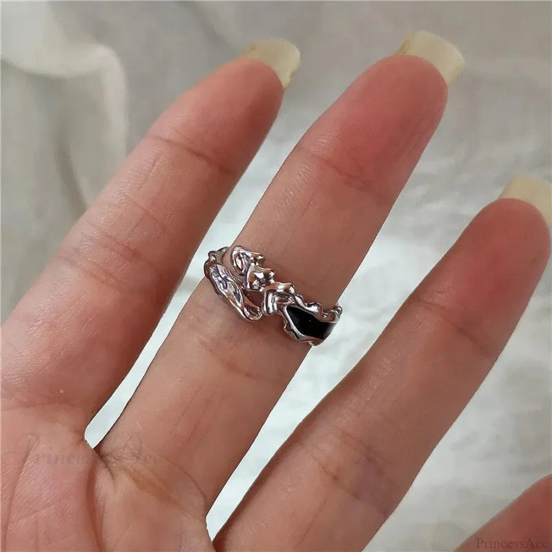 Gothic Cross Heart Ring