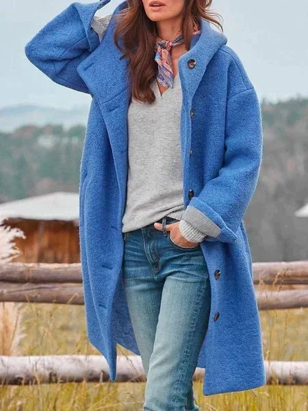 LM | Oversized wool coat for women