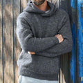 Men's  Wool Blend Cozy Knit Hoodie artswardrobe