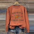 Comstylish Women's Hagrid's Pumpkin Farm Print Sweatshirt