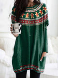 Christmas Gingerbread Pattern Cozy Long T-Shirt artswardrobe