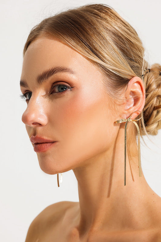 Bow Gold Stud Earrings
