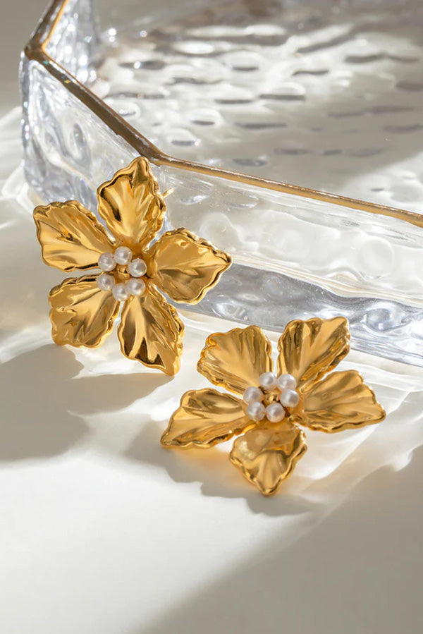 Pearl Flower Earrings
