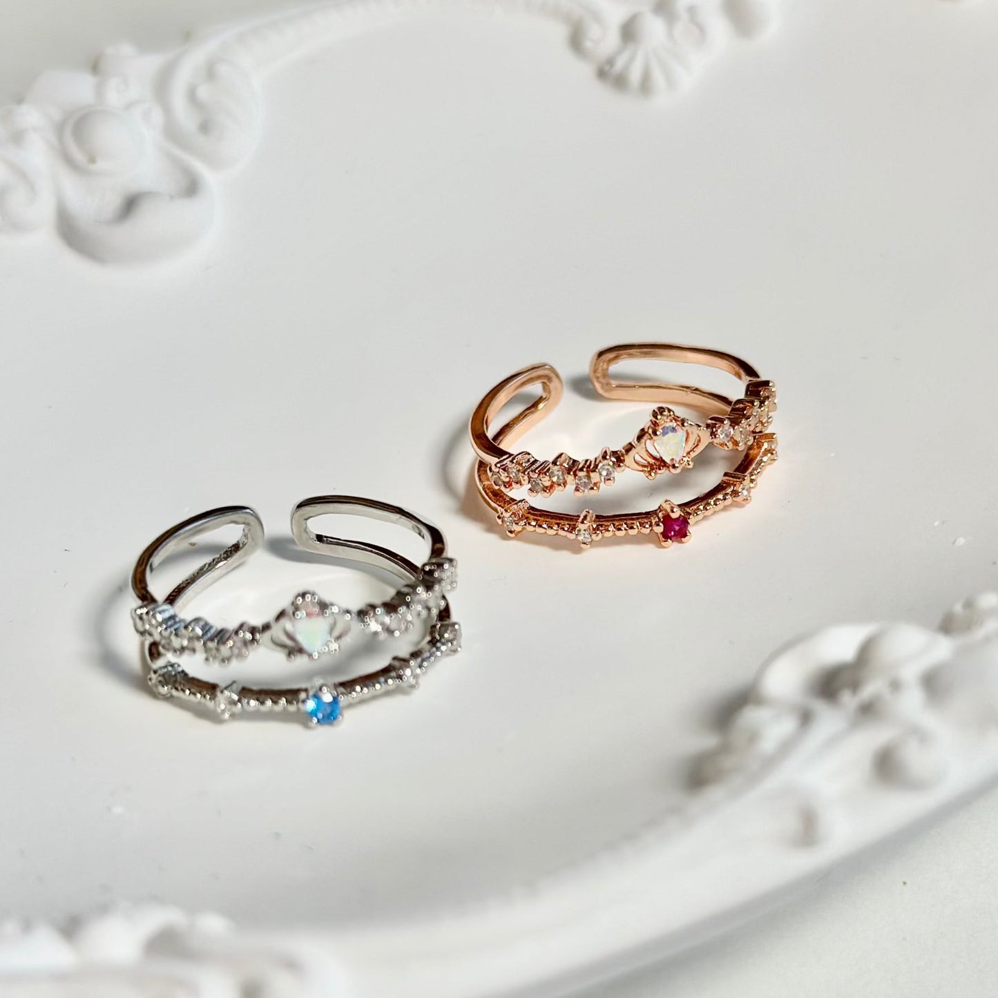 [] Valentina Tiara Ring in Rose Gold