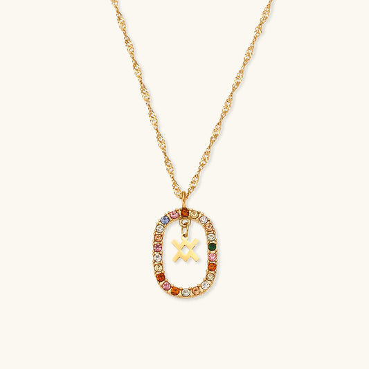 Celestine Zodiac Charm Necklace