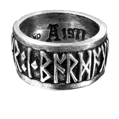 Runeband Ring Nordic/viking "poetry Is in Battle" Runes by Alchemy Gothic
