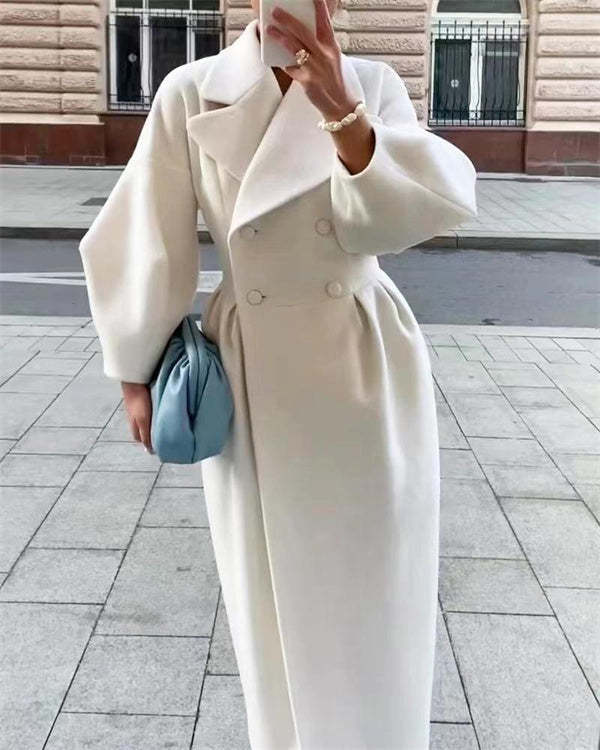 LM | Vintage wool coat with lantern sleeves and turn-ups