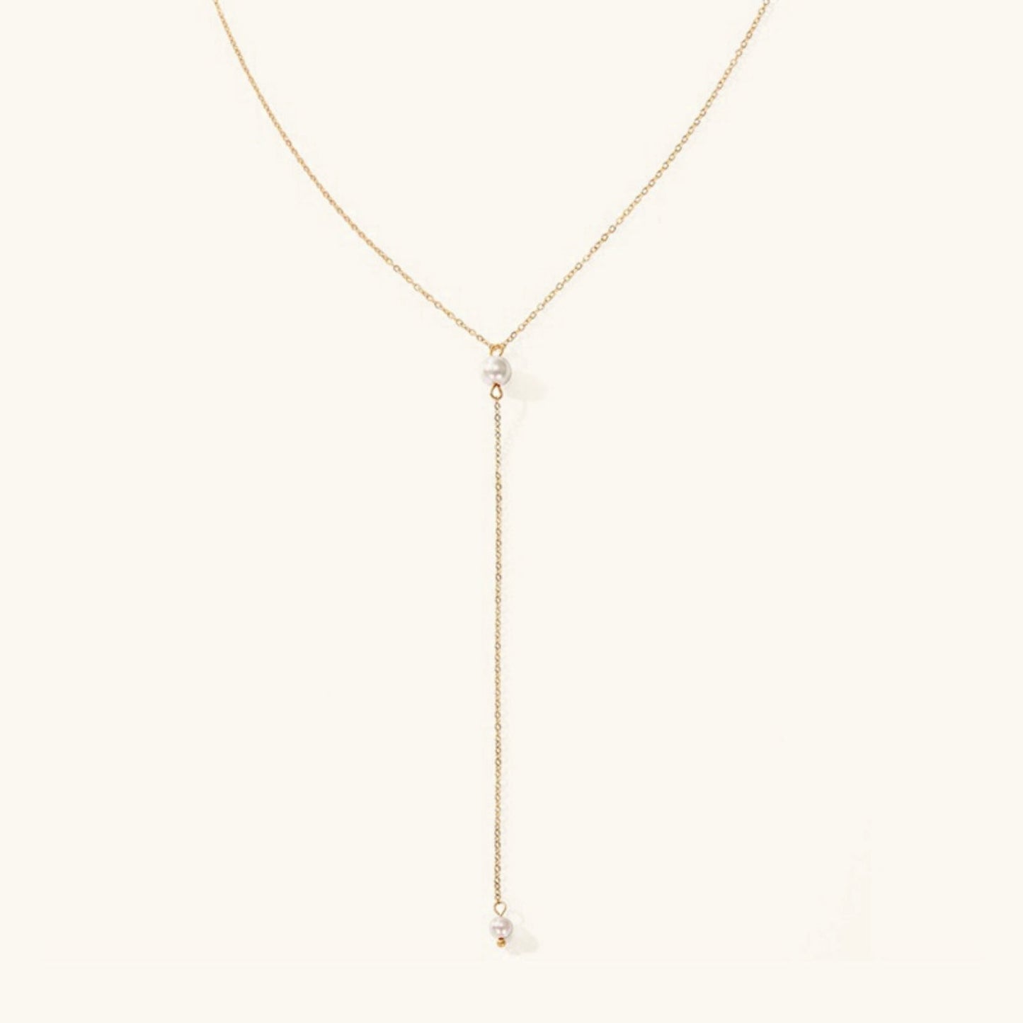 Beatrice Pearl Drop - Y-chain Necklace