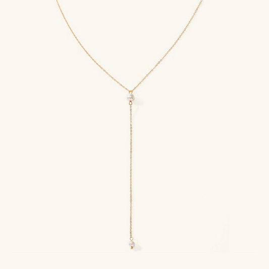 Beatrice Pearl Drop - Y-chain Necklace