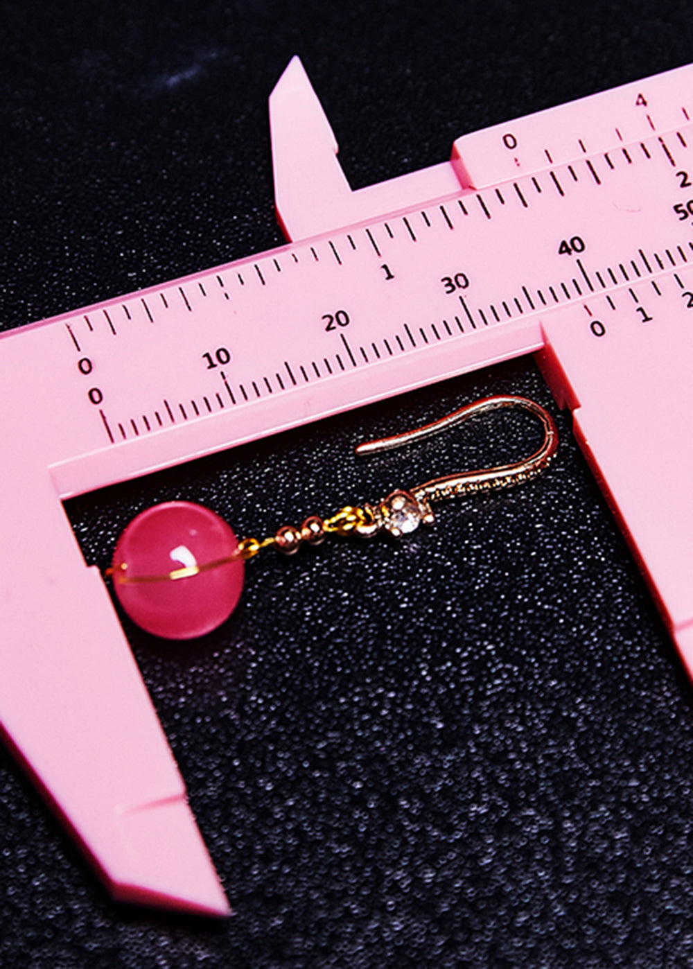 Pink Crystal Zircon Drop Earrings