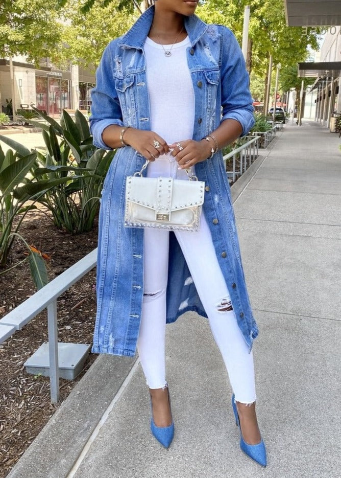 LM | Women's Long denim jacket
