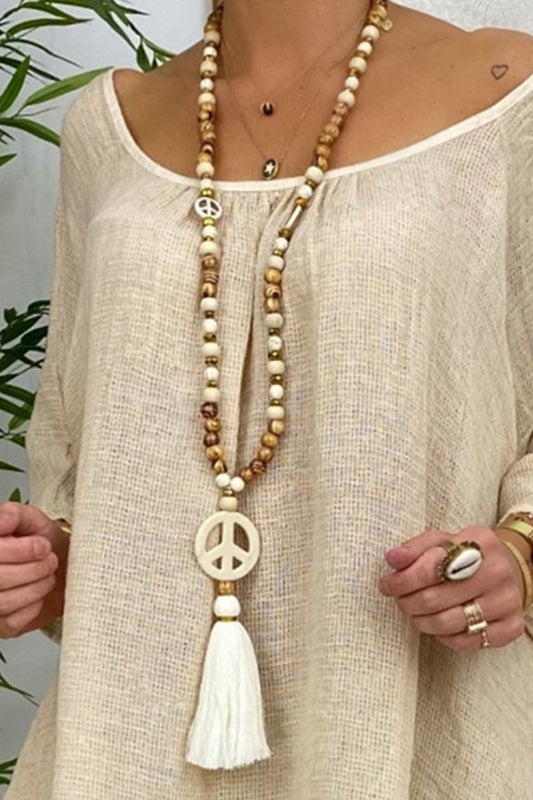 Beaded Tassel Necklace