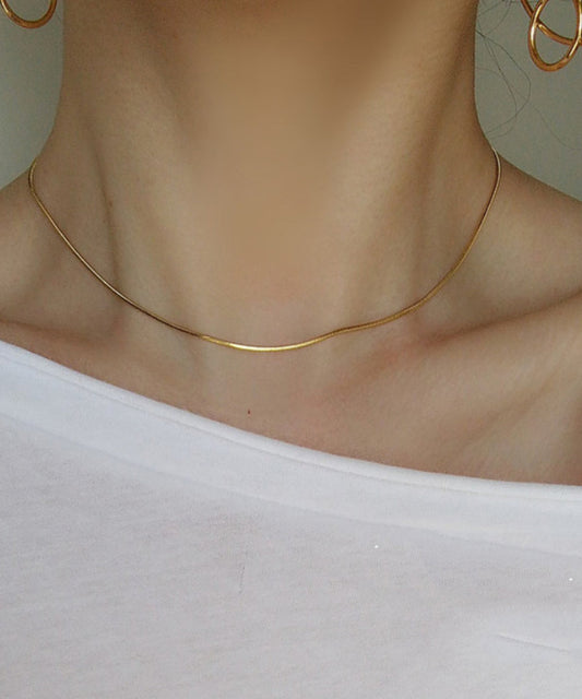 Gold Stainless Steel Princess Necklace Mm078