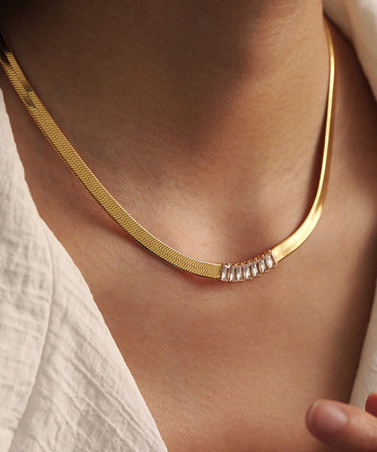Boutique Gold Copper Overgild Collar Necklace Po049