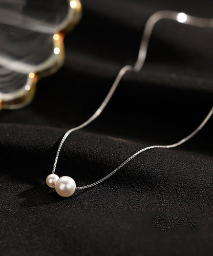 Boutique Silk Sterling Silver Pearl Necklacefine Silk Sterling Silver Broken Silver Gypsophila Necklace Et002