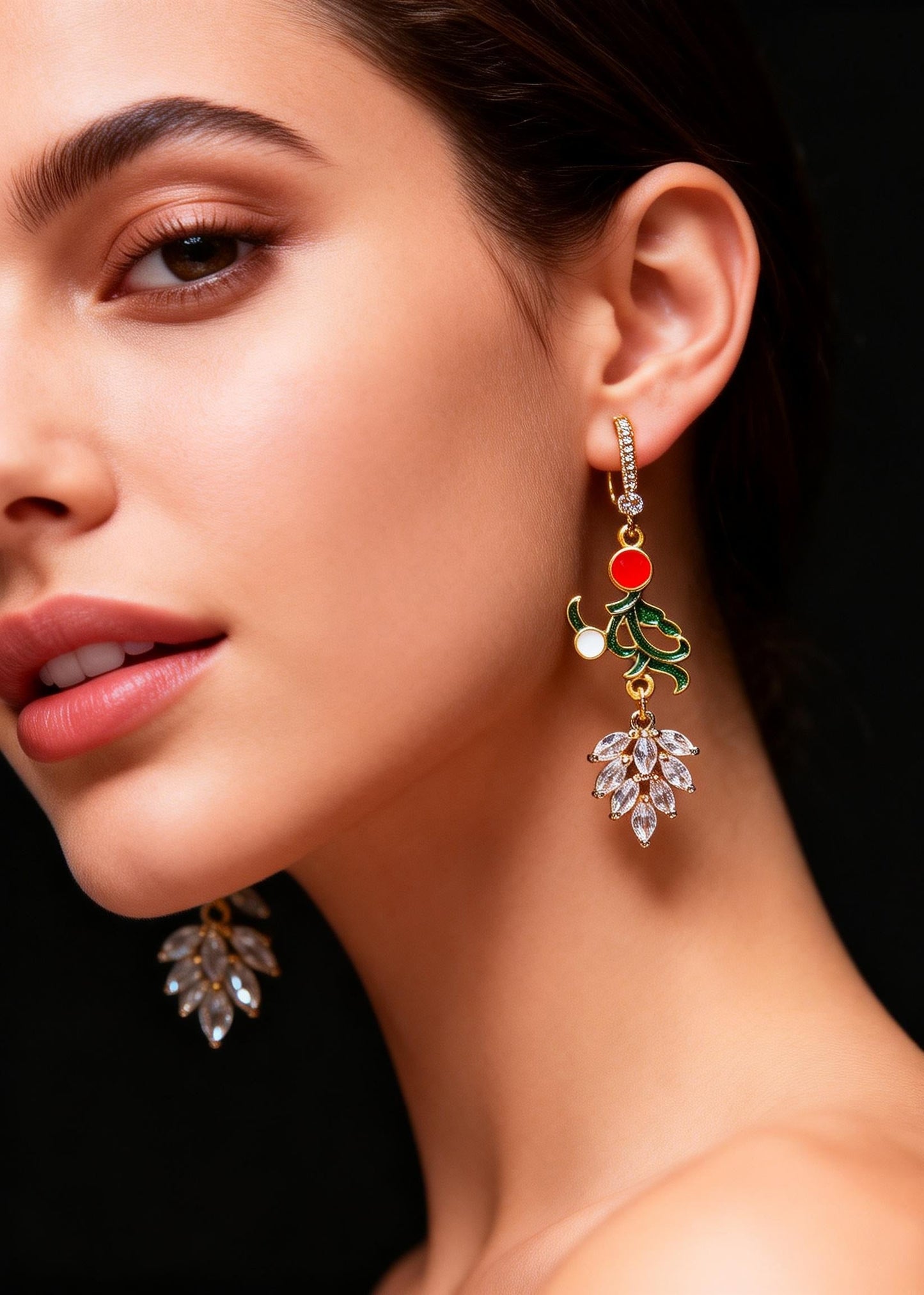 Boutique Zircon Gilding Metal Drop Earrings