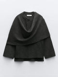 LM | Elegant scarf coat