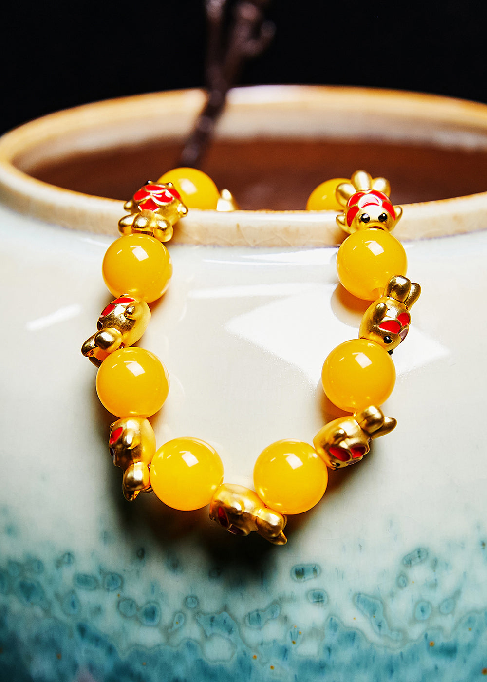 Fish Gilding Fine Beeswax Bracelet