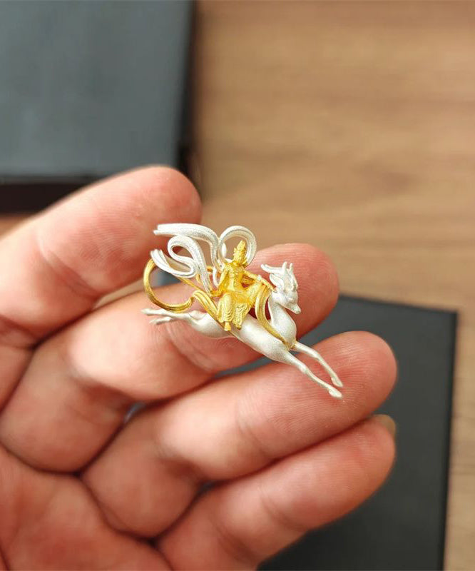 Diy Silk Sterling Silver Nine Colored Deer Pendant Necklace Ii025