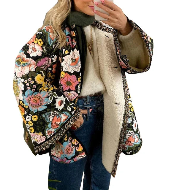 LM | Light summer coat with floral print