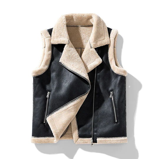 LM | Sleeveless women's coat with fur