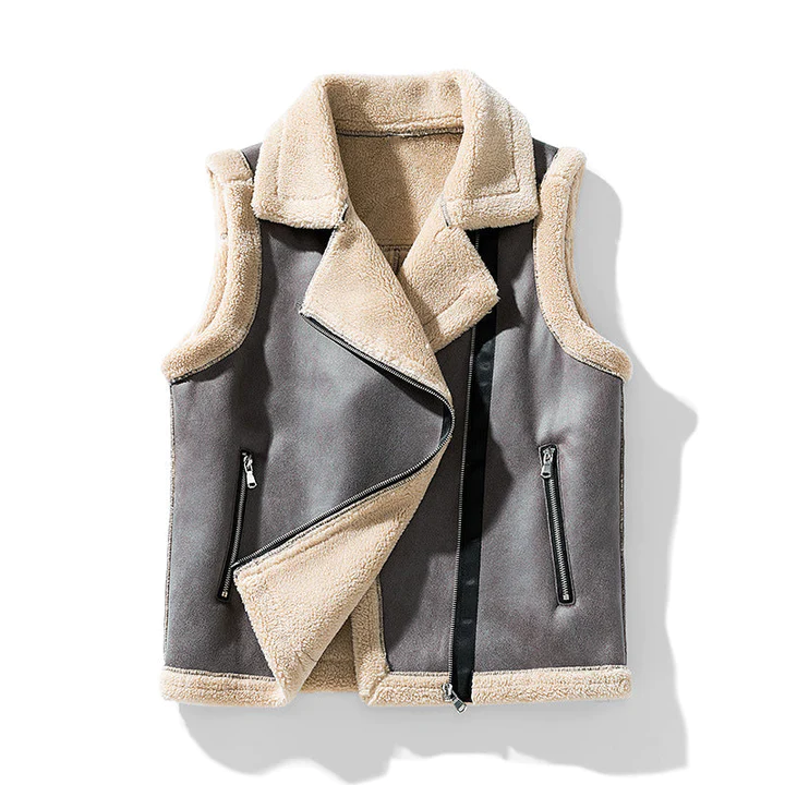 LM | Sleeveless women's coat with fur