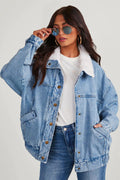 LM | Oversized denim jacket for women