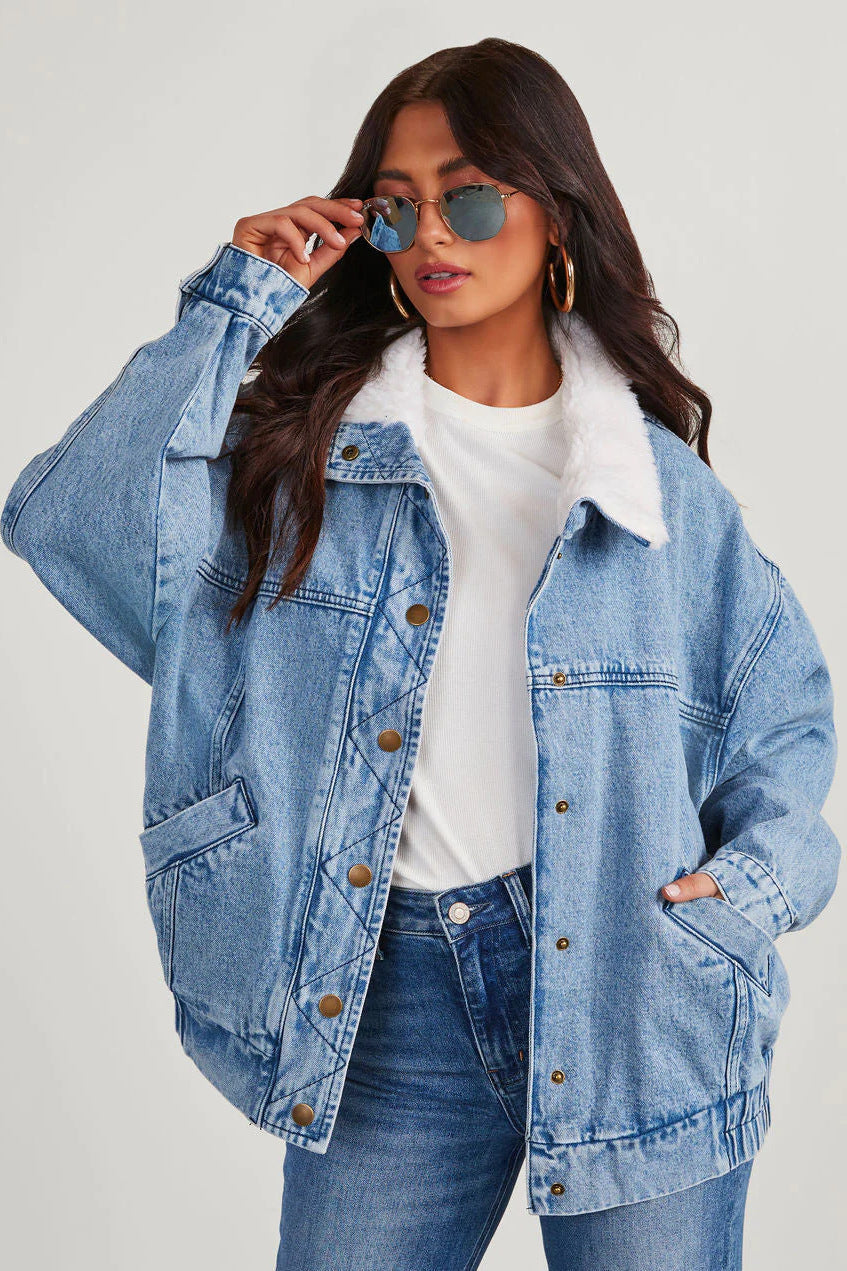 LM | Oversized denim jacket for women