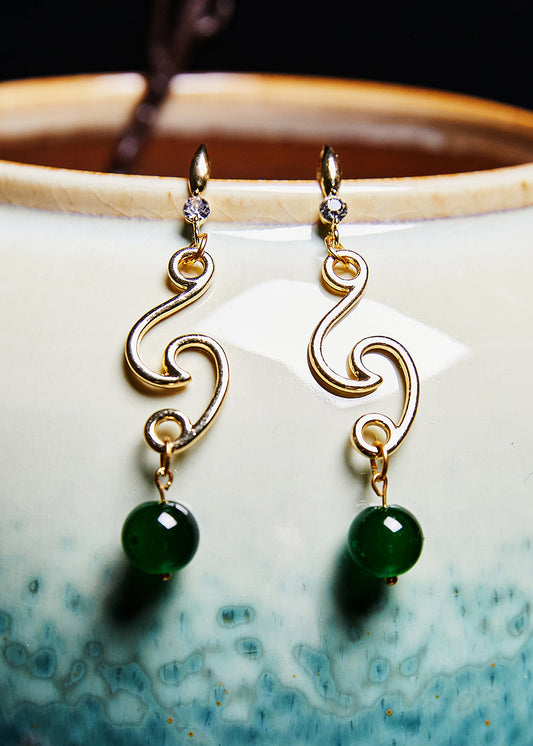 Turquoise Tassels Long Drop Earrings