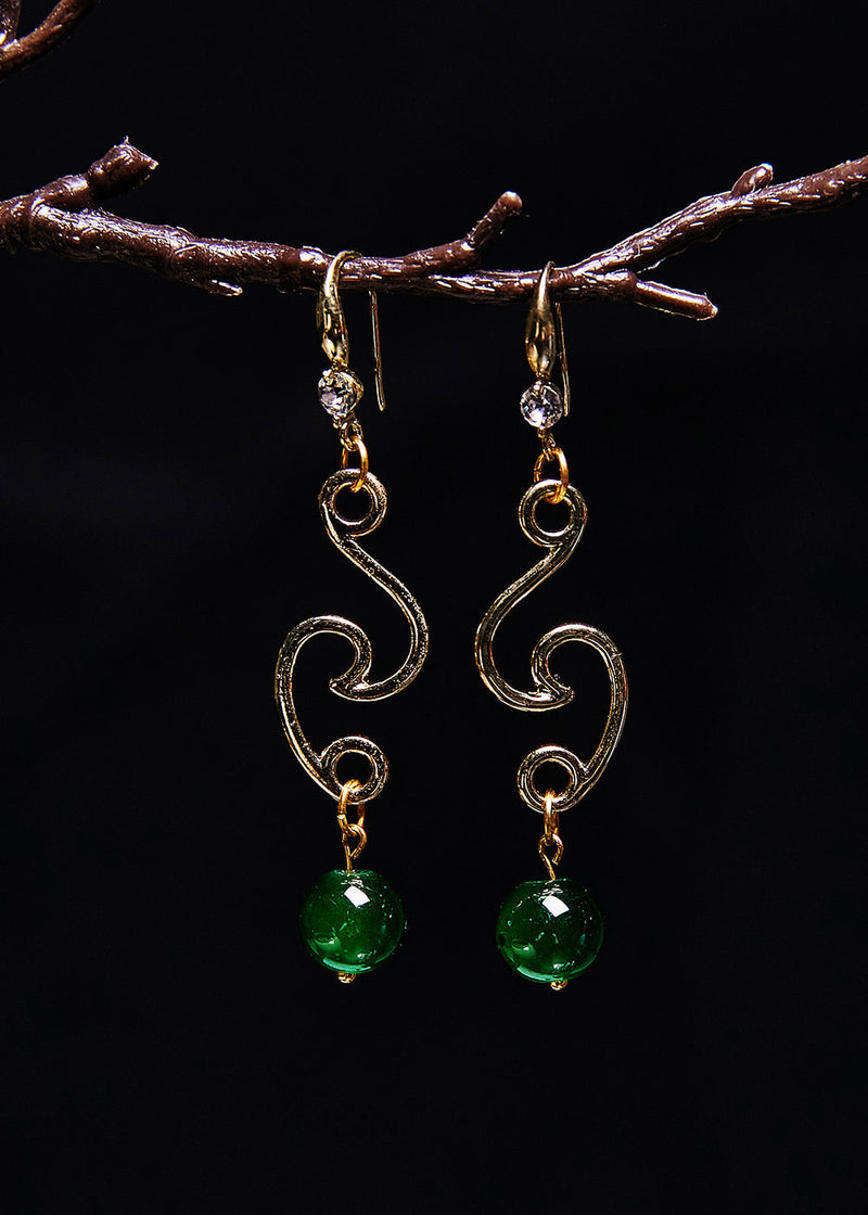 Turquoise Tassels Long Drop Earrings