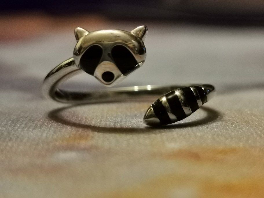 Adorable Raccoon Wrap Ring