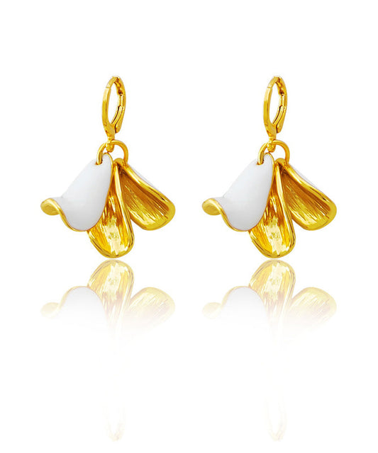 Gold Plated Tassel Hoop Earrings