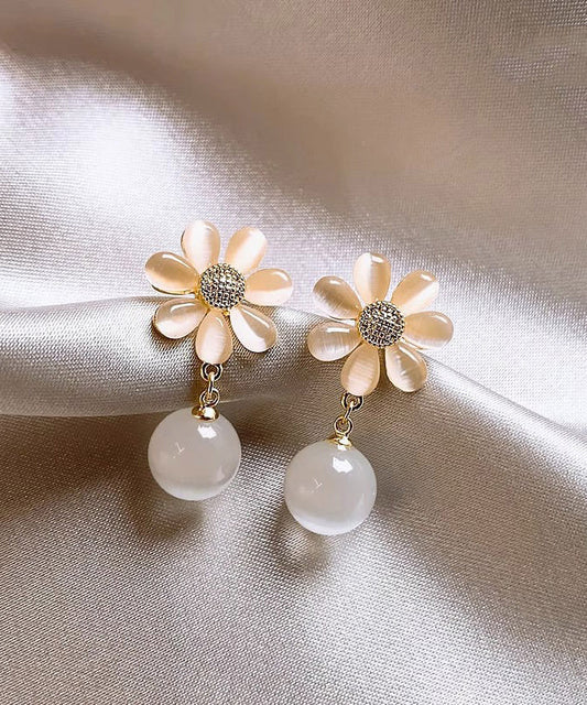 Fine Champagne Color Copper Alloy Drop Earrings
