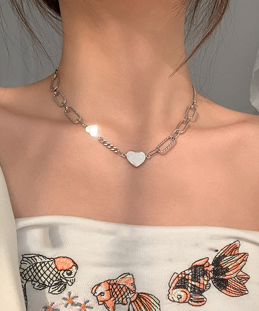 Fine Silk Sterling Silver Chain Love Princess Necklace Po008